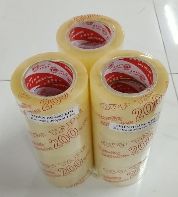 Băng Keo Trong 5F 200Y (Cây1.8kg/6 Cuộn) — Bao Bì Thành Phát